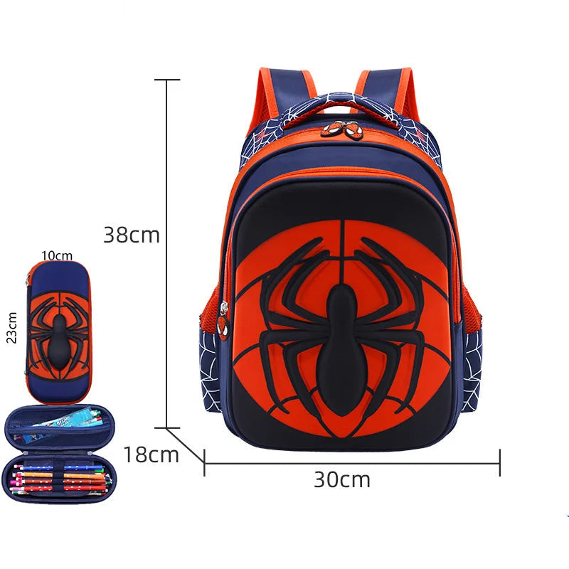 Sac à dos enfant Spider waterproof avec trousse assortie