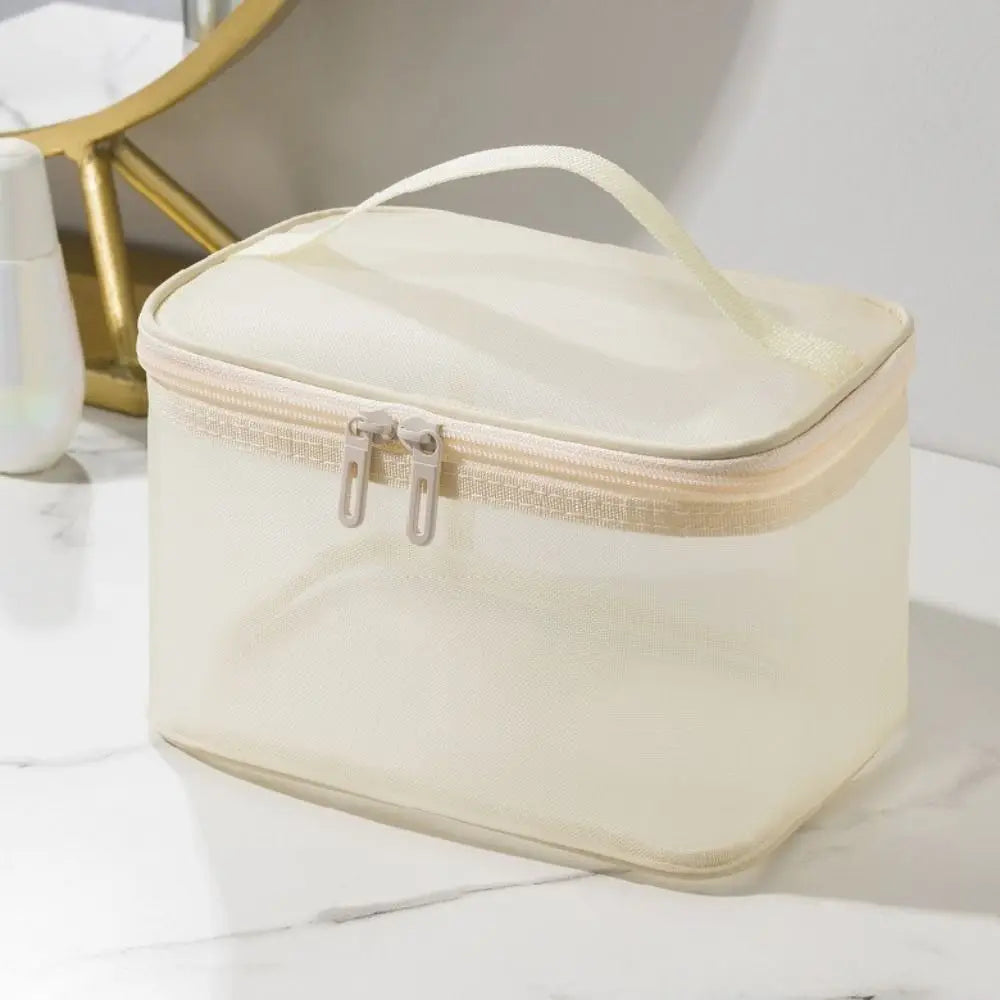 Sac de Voyage Transparent en Maille PVC – 1/2/3 Couches avec Fermeture Éclair