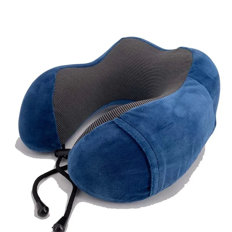 Coussin de voyage en mousse mémoire forme U avec soutien cervical et confort aérien