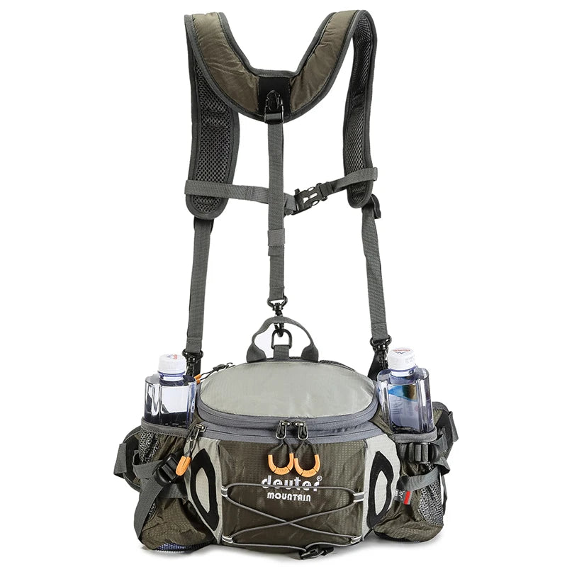 Sac Banane Multifonction 8L avec Porte-Bouteilles – Randonnée, Vélo et Camping