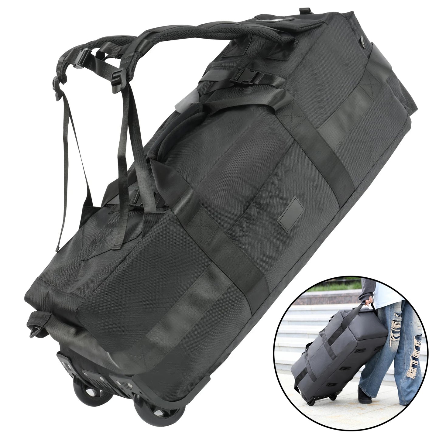 Sac de Voyage XXL à roulettes pliable – Duffel 80L