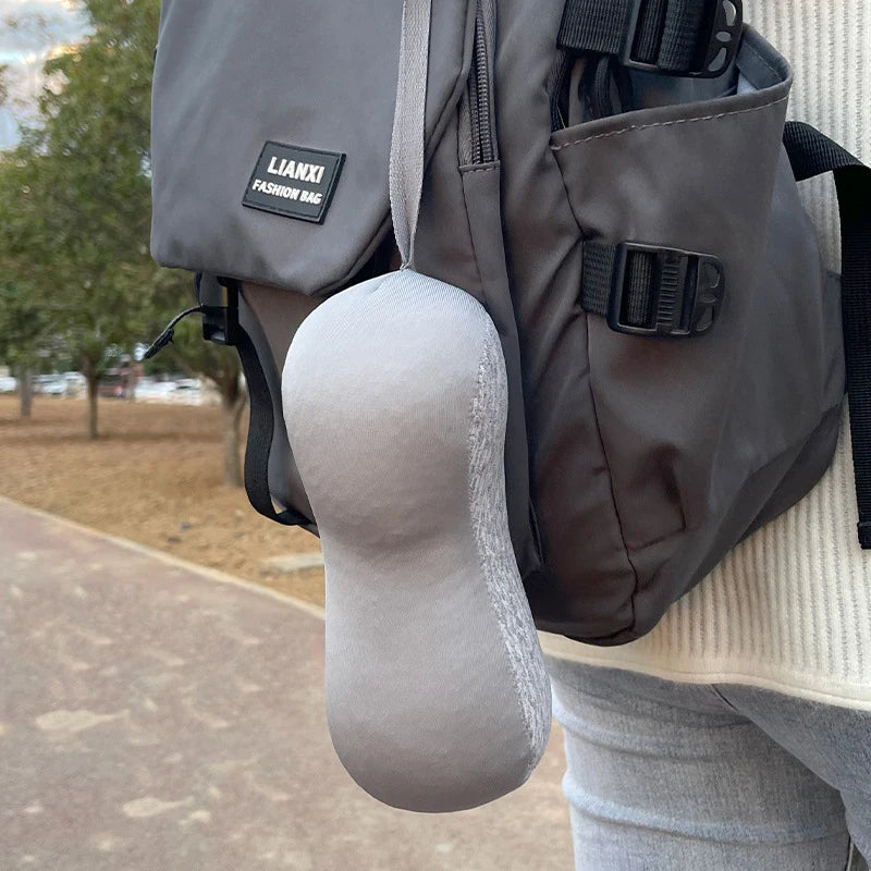 Mini coussin de voyage portatif en U pour soutien cervical et repos nomade