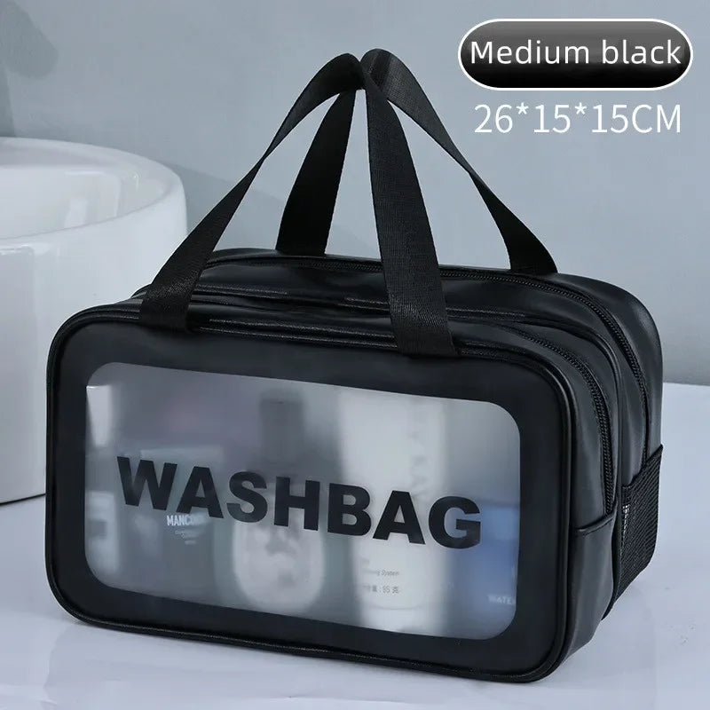 Sac de toilette transparent double compartiment – Voyage & Fitness