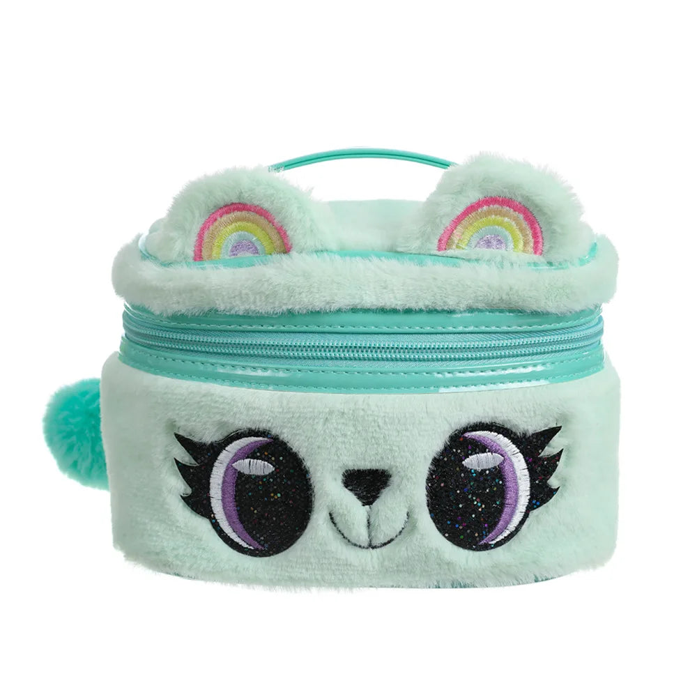 Trousse de toilette enfant peluche licorne yeux brodés