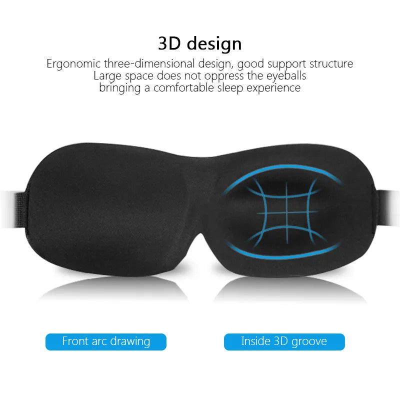 Masque de sommeil 3D contouré en tissu doux confort naturel