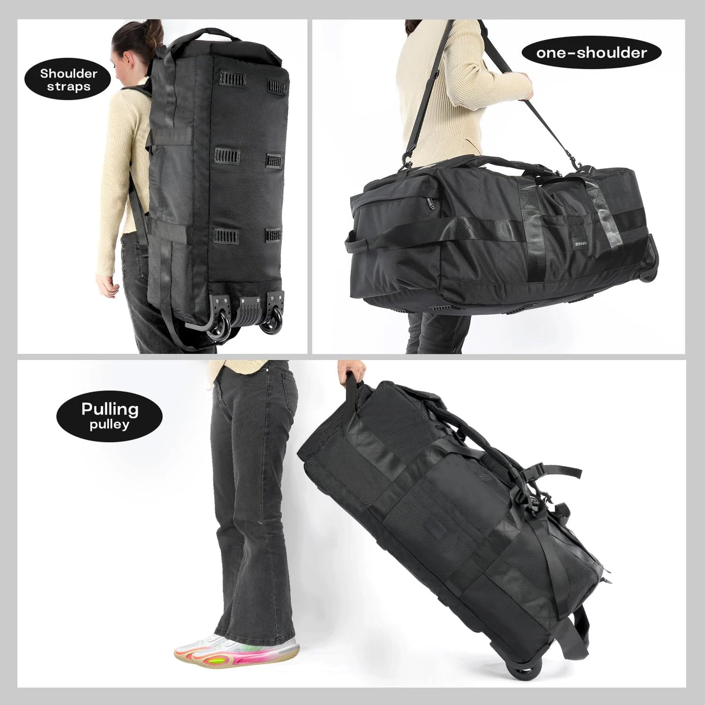 Sac de Voyage XXL à roulettes pliable – Duffel 80L
