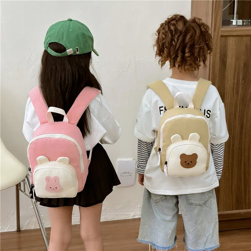 Sac à dos enfant kawaii en toile avec animaux