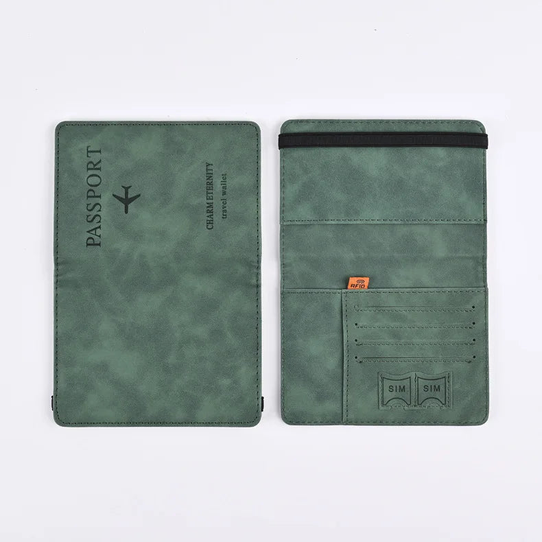 Porte-Passeport Homme en Cuir PU Élégant et Pratique
