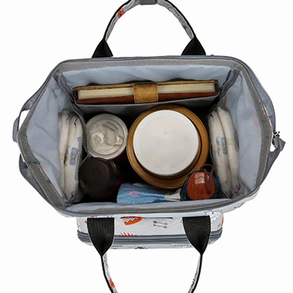 Sac à langer multifonction gris – Design stylé et grande capacité