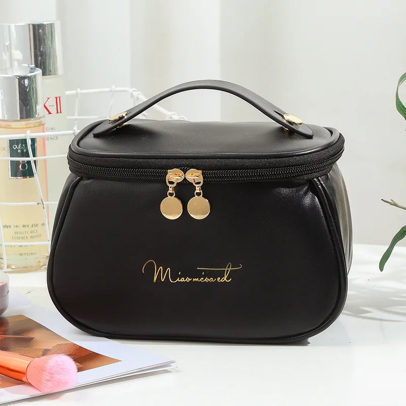 Sac de Maquillage PU Étanche Femme – Grande Capacité Voyage