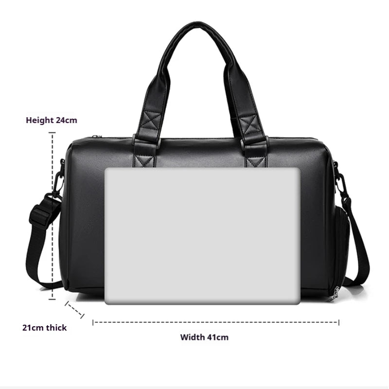 Sac de voyage en cuir PU avec compartiment chaussures