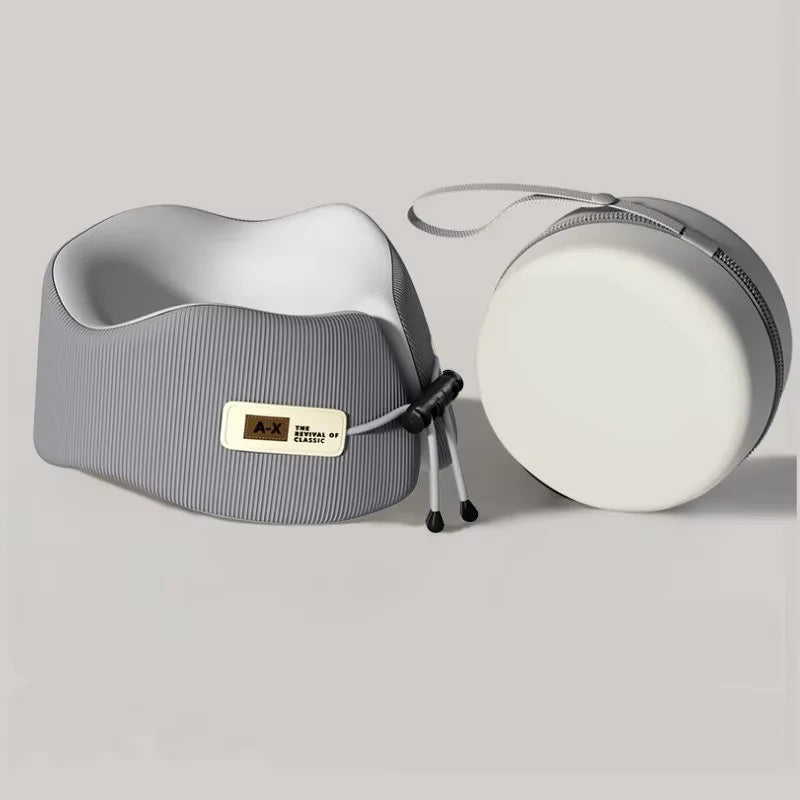 Coussin de voyage pliable en mousse mémoire U-Shape avec housse premium