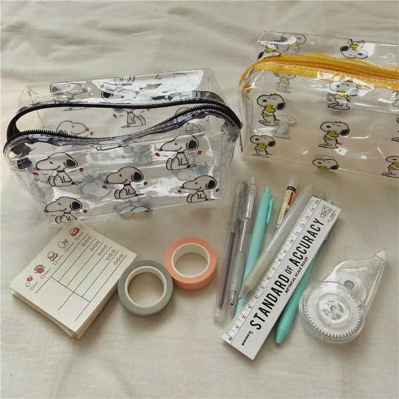 Trousse enfant Snoopy transparente