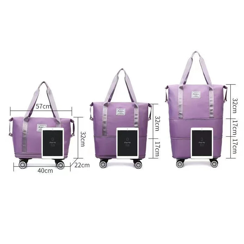 Sac de Voyage Extensible à Roulettes Grande Capacité