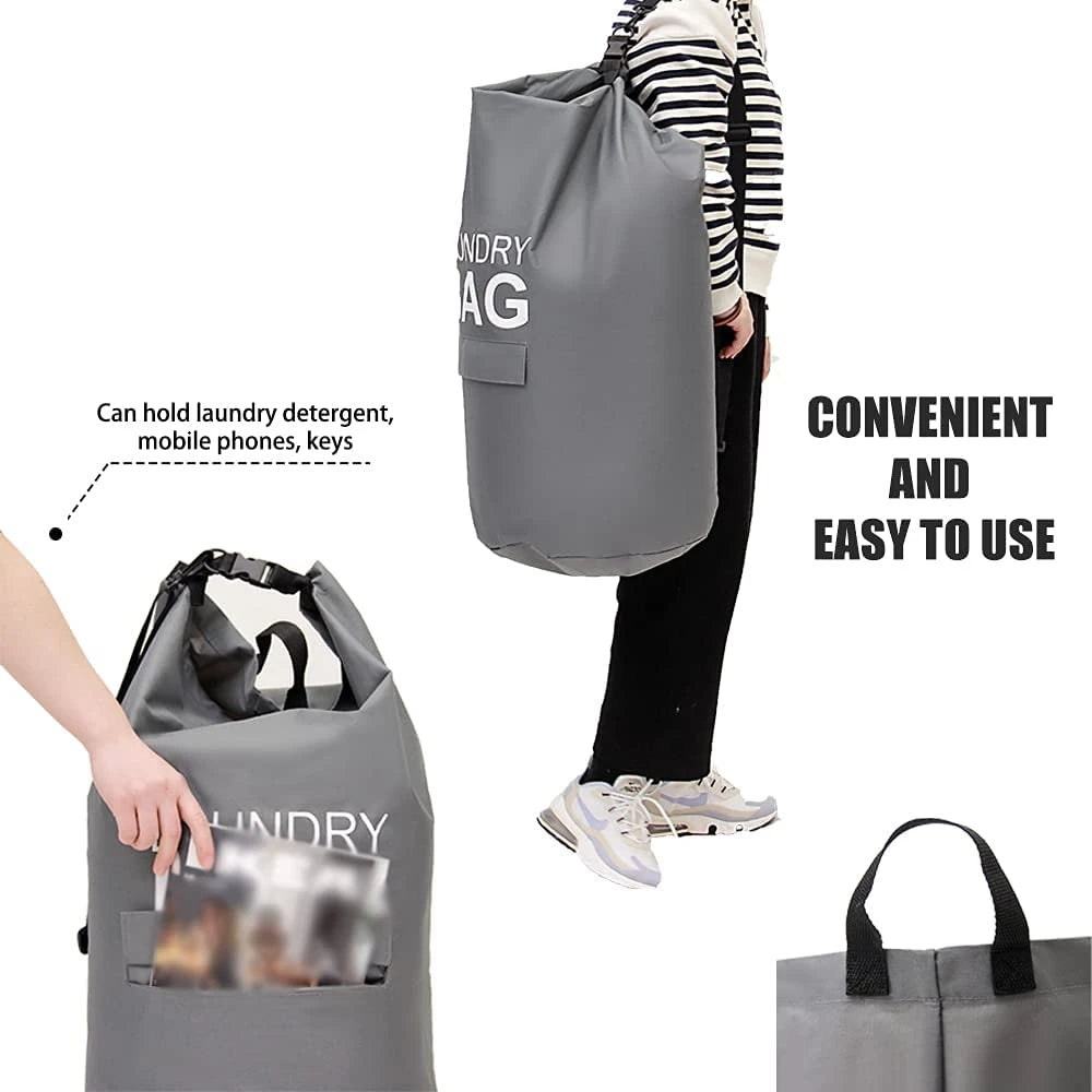 Sac à linge Oxford imperméable 71L avec bretelles réglables