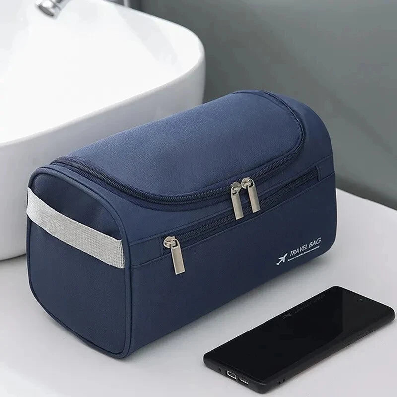 Trousse de toilette suspendue en toile imperméable avec crochet