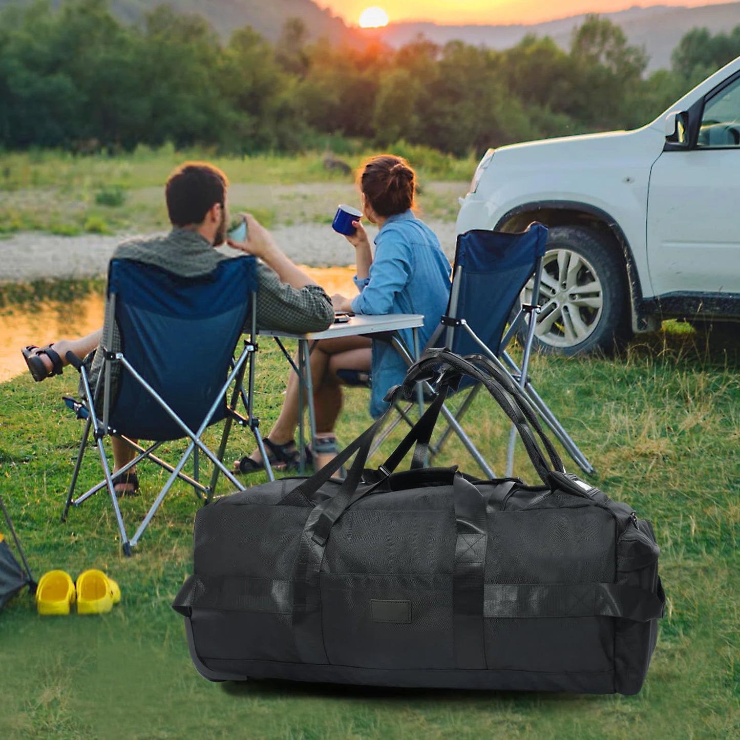 Sac de Voyage XXL à roulettes pliable – Duffel 80L