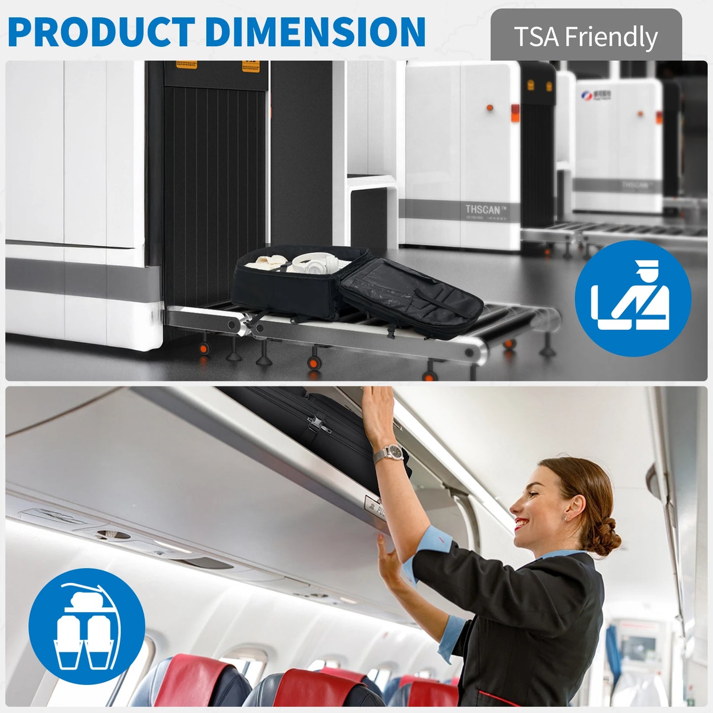Sac à Dos Trolley Business OIWAS avec Roulettes et Compartiment Ordinateur 17"