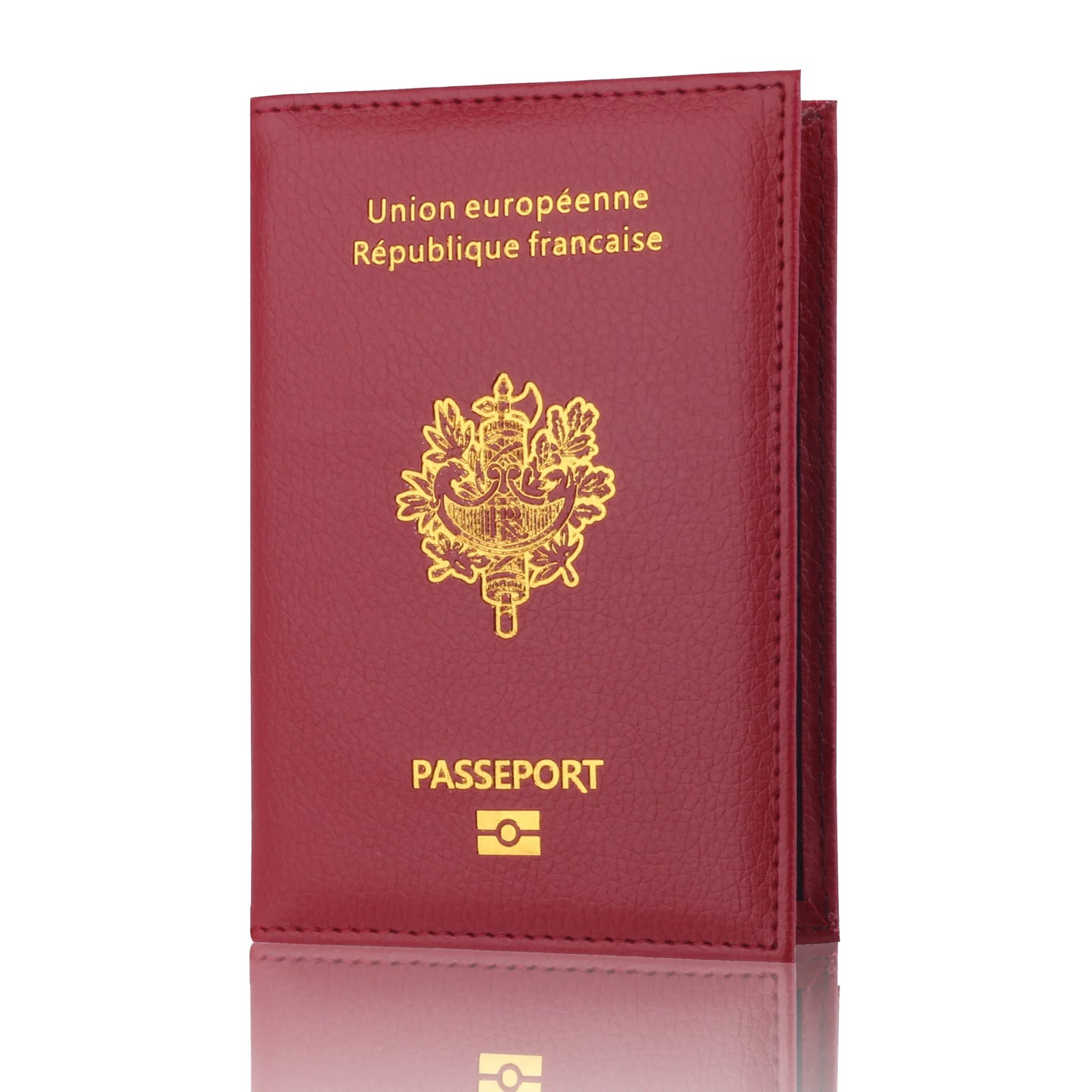Porte-Passeport Français en Cuir PU Haute Qualité
