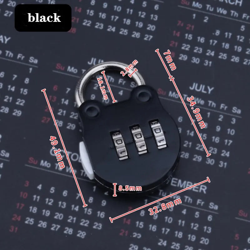 Cadenas à Code 3 Chiffres en Alliage de Zinc, coloris rose