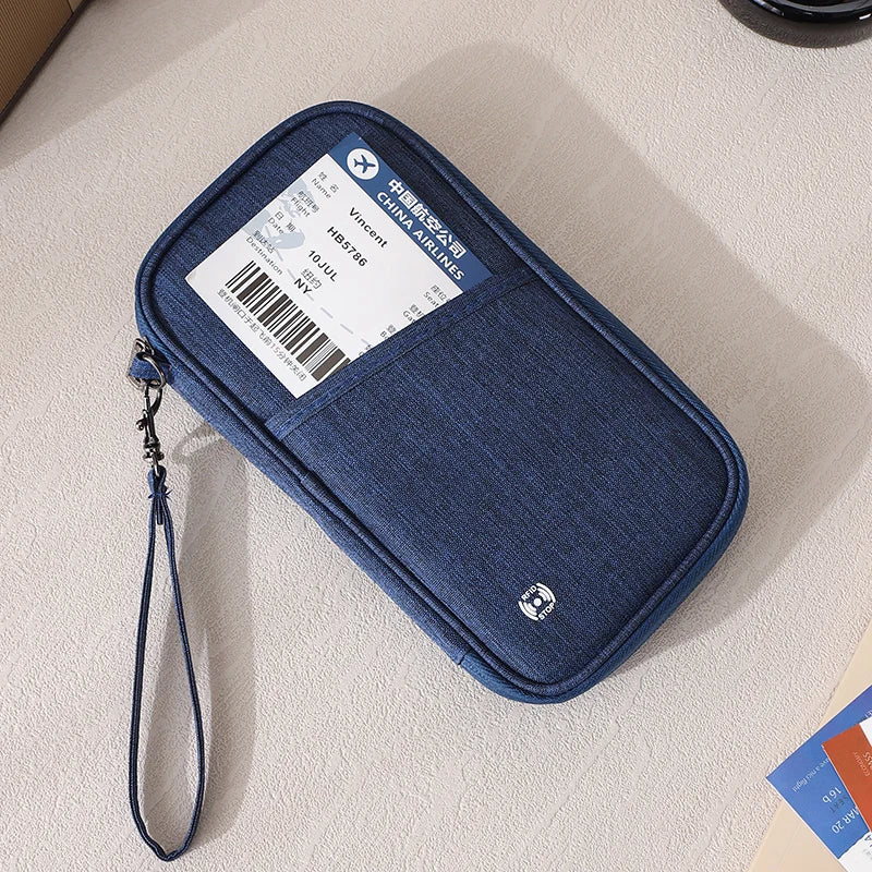 Porte-Passeport de Voyage RFID Anti-Vol en Polyester