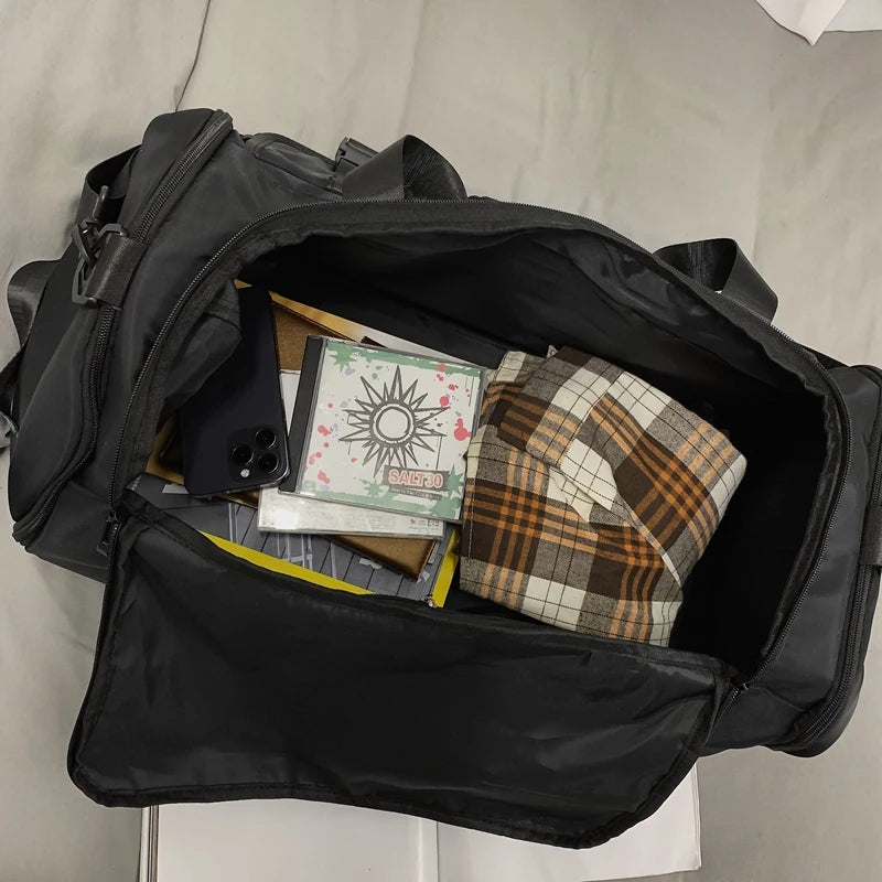 Sac de voyage en nylon imperméable avec compartiment chaussures
