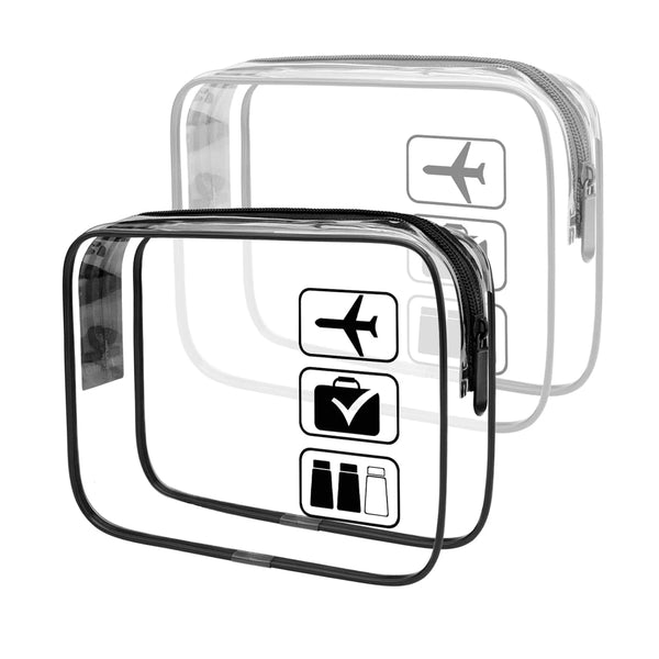 Trousse Transparente de Voyage TSA, coloris noir