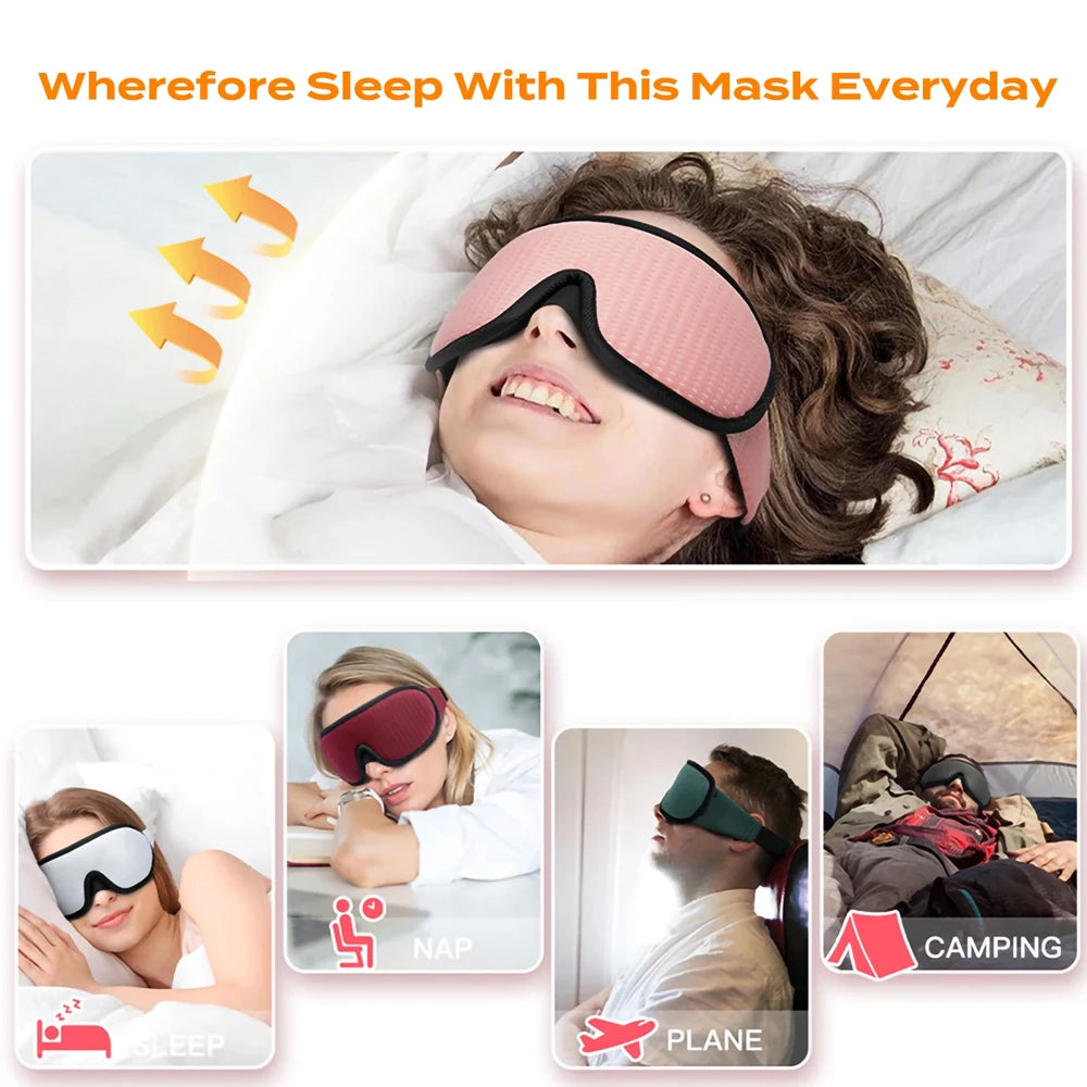 Masque de sommeil 3D blackout intégral respirant et ergonomique