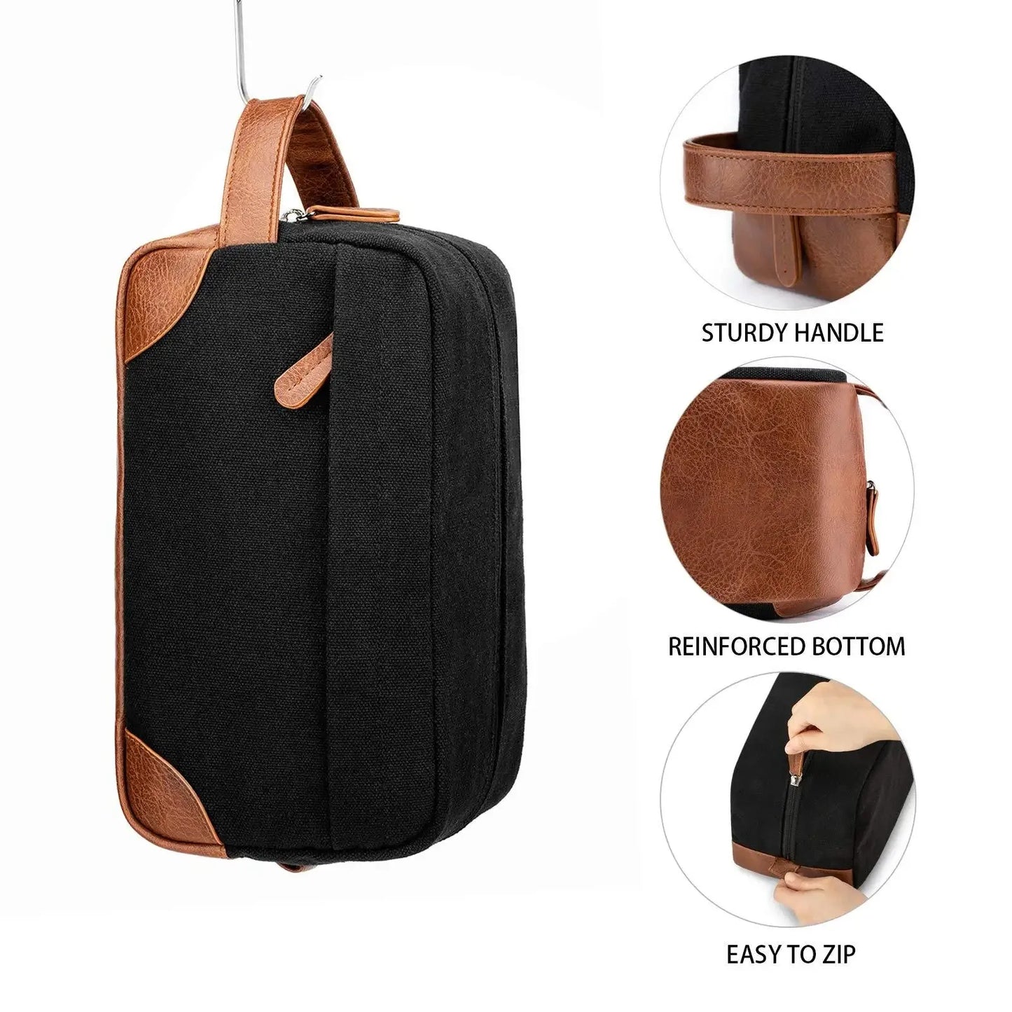 Trousse de toilette en toile multi-fonction grande capacité