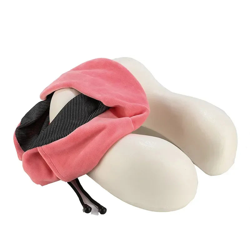Coussin de voyage en mousse mémoire forme U avec soutien cervical et confort aérien
