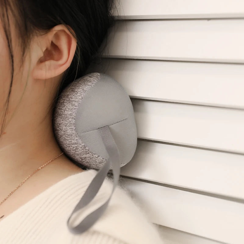 Mini coussin de voyage portatif en U pour soutien cervical et repos nomade