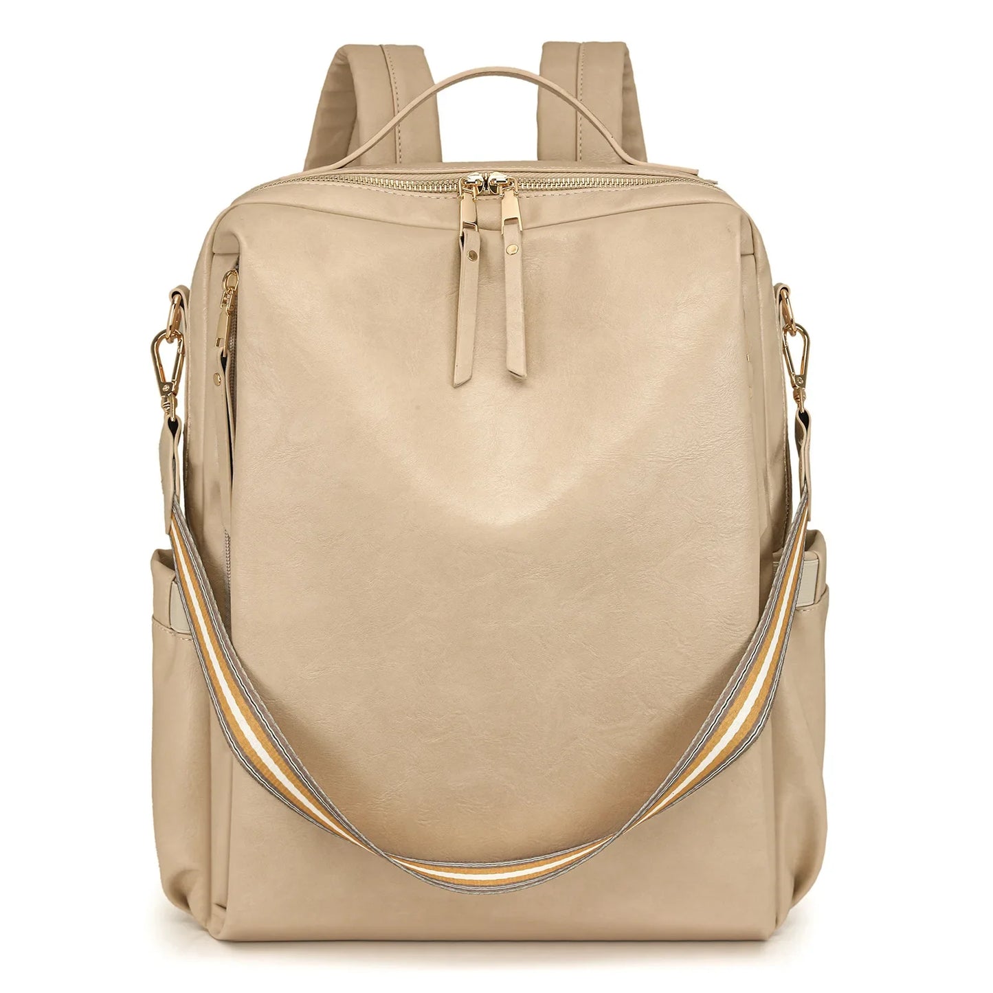 Sac à dos rétro en cuir PU imperméable