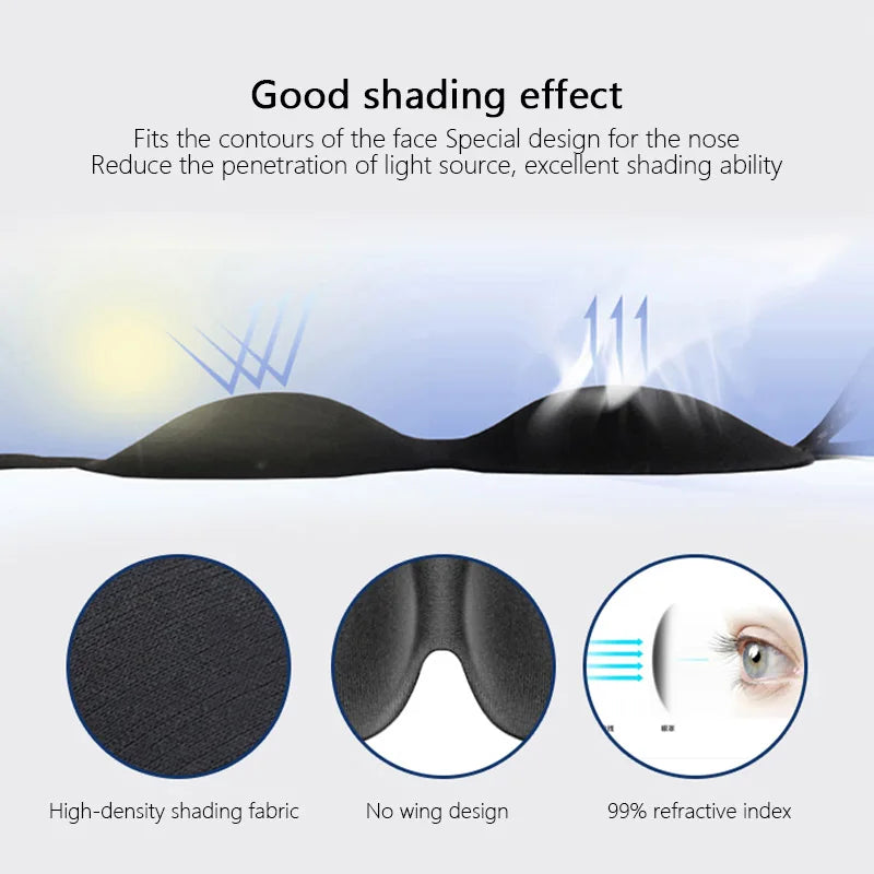 Masque de sommeil 3D contouré en tissu doux confort naturel