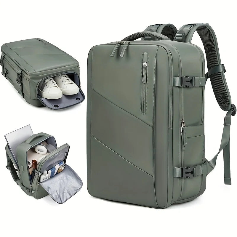 Sac à Dos de Voyage Unisexe – Grande Capacité, Compartiment Chaussures et Port USB