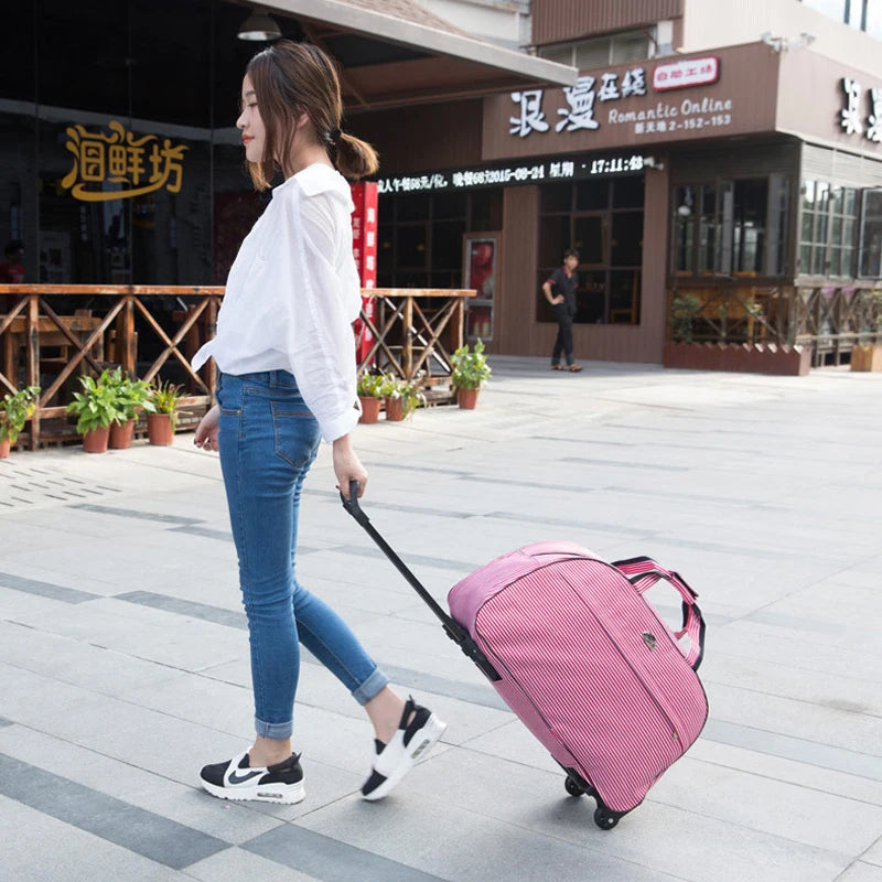 Valise Trolley 52 cm à roulettes – Sac de voyage unisexe