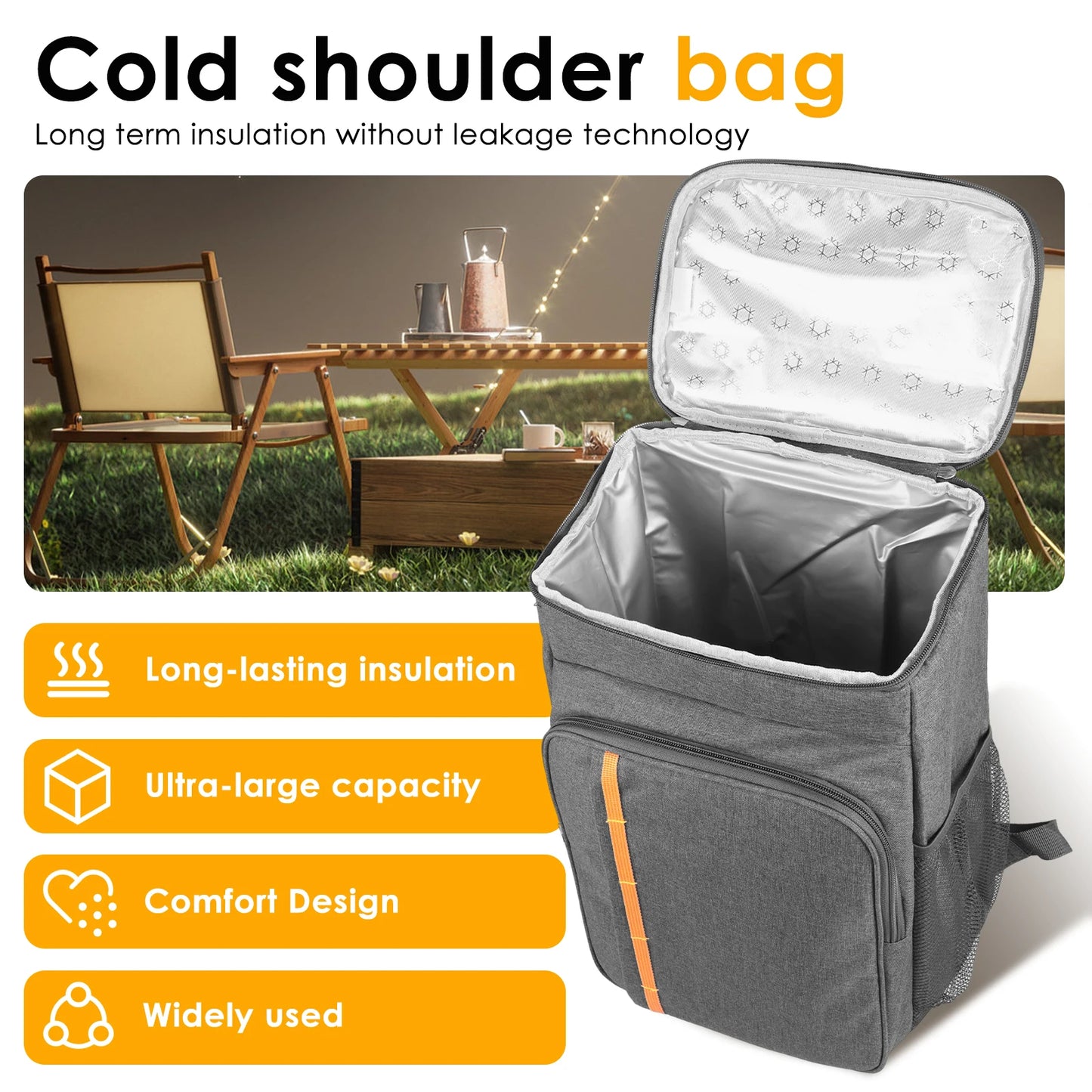 Sac à dos isotherme Oxford 20L – Étanche & multifonction pour pique-nique