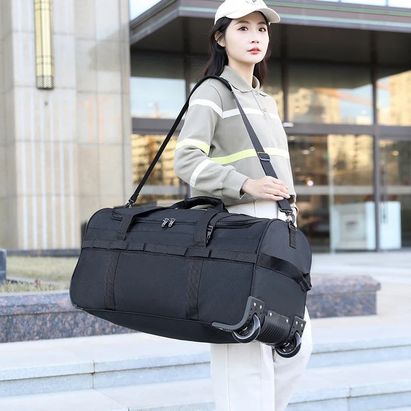 Sac de Voyage Duffel à roulettes pliable 65 cm – Grande capacité