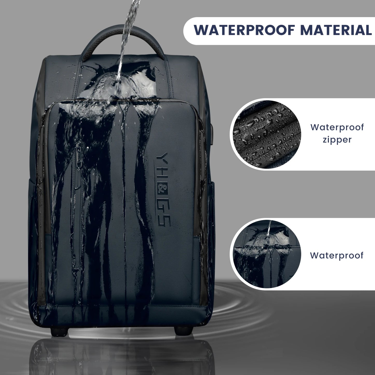 Sac à Dos Business à Roulettes 18" Étanche avec Compartiment Ordinateur Portable