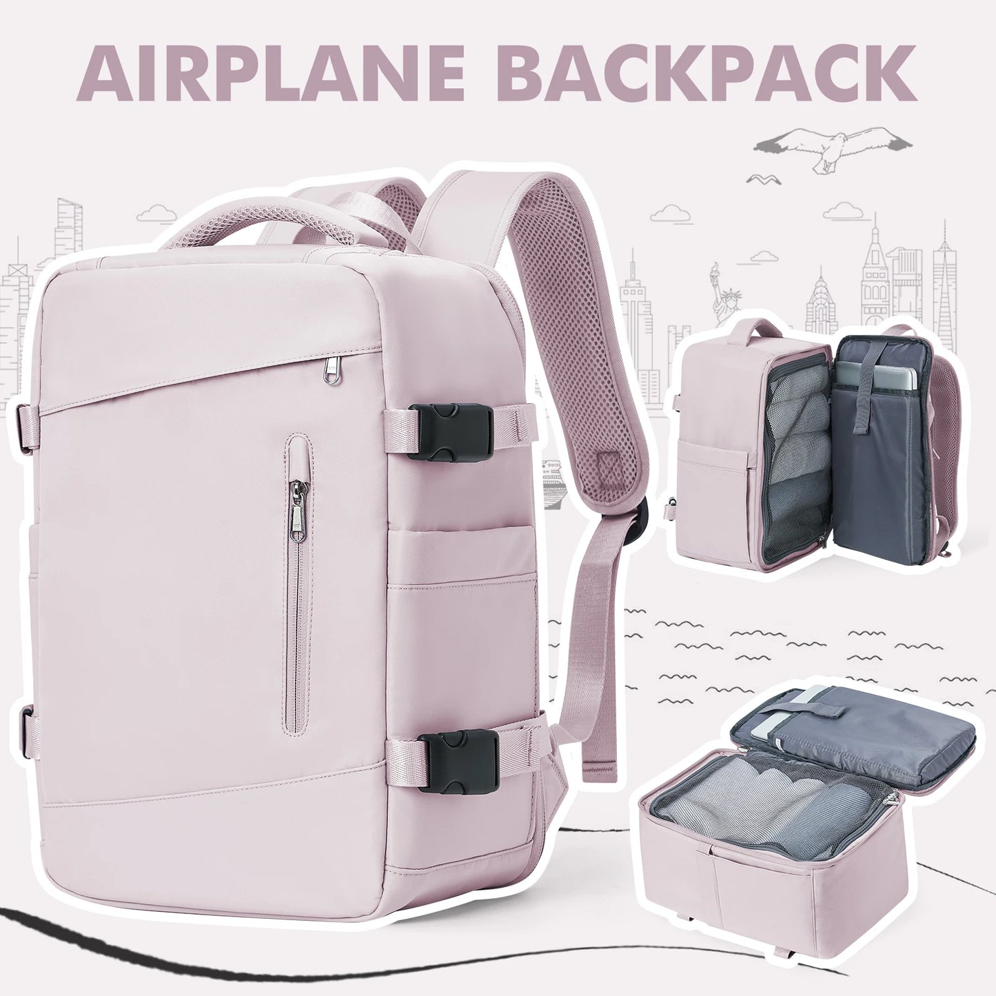 Sac à Dos Cabine 40×25×20 – Voyage & Ordinateur 14’’