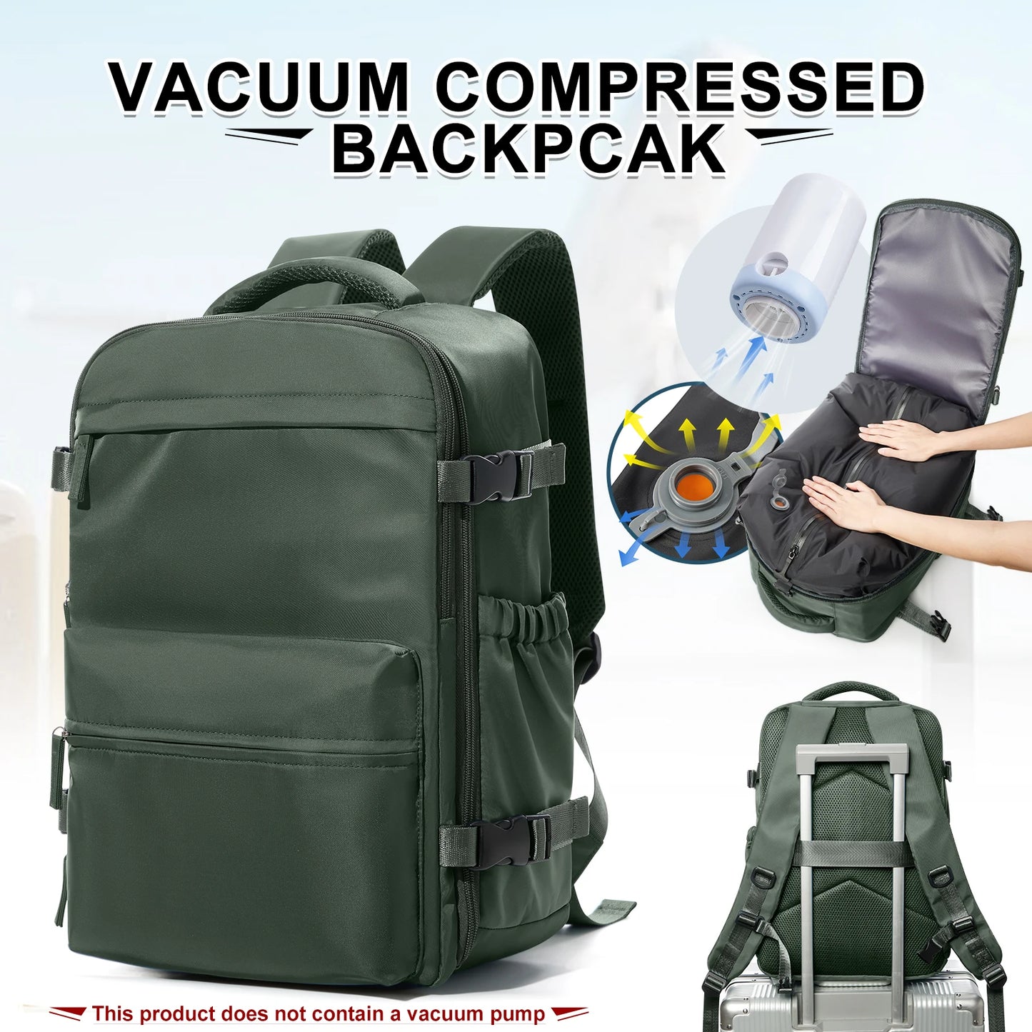 Sac Cabine 40x20x25 avec Compression sous Vide