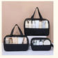 Set de 3 Trousses de Toilette Transparentes en PVC – Sac de Voyage Imperméable Grande Capacité