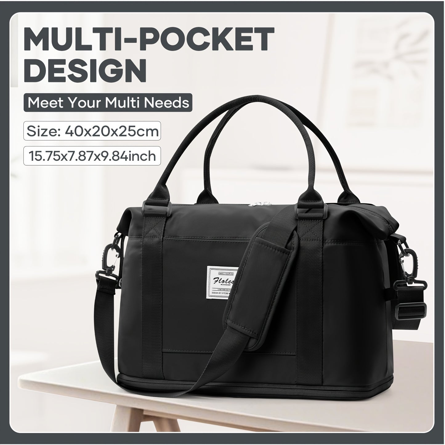 Sac de Voyage Extensible 40×30×20 cm – Bagage Cabine Compatible Avion