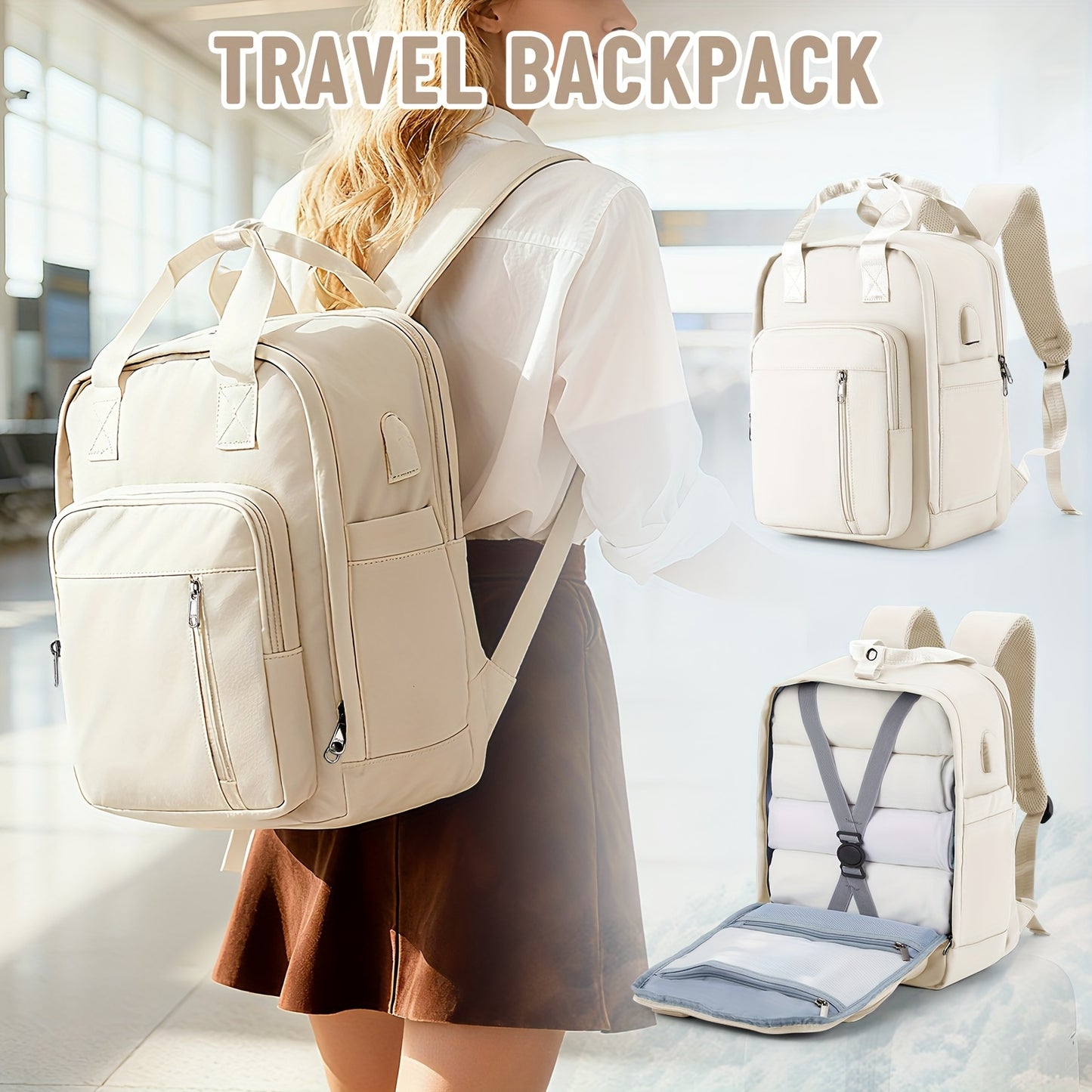 Sac à Dos de Voyage 40×30×20 cm – Approuvé Ryanair