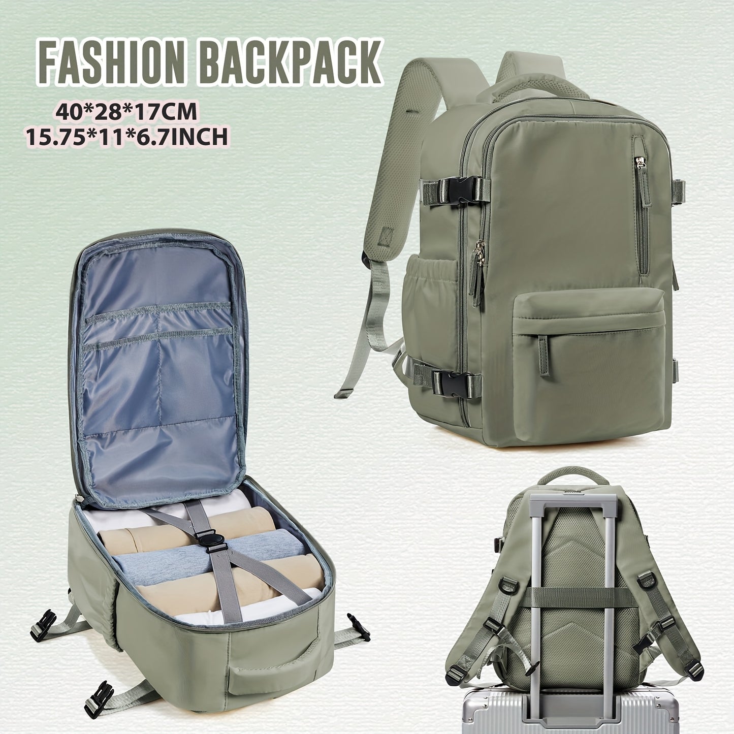 Sac à Dos Cabine Ryanair 40×28×17 – Bagage Main Compatible Avion