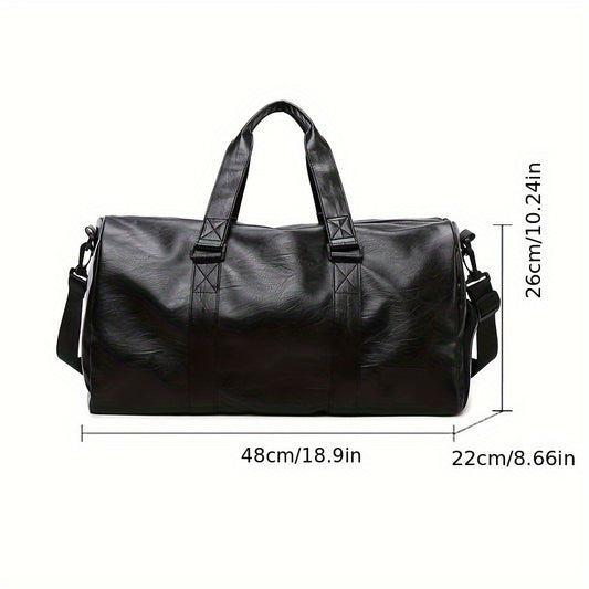 Sac bandoulière en cuir synthétique, grande capacité, bandoulière amovible