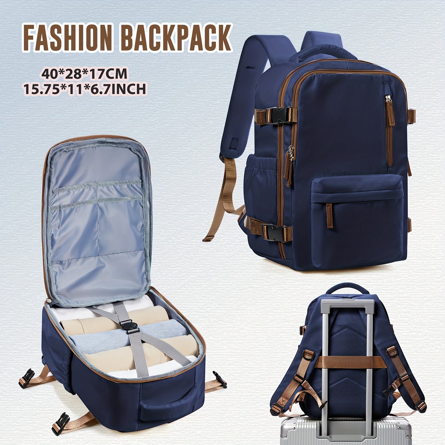 Sac à Dos Cabine Ryanair 40×28×17 – Bagage Main Compatible Avion