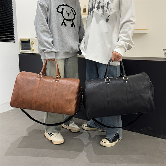Sac de sport en cuir synthétique pour le sport, compartiment chaussures