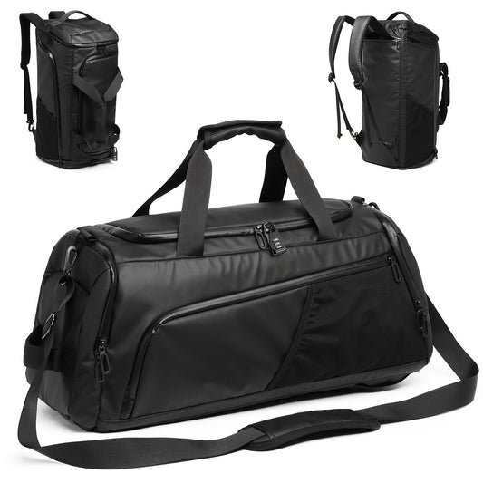 Sac de sport en cuir synthétique pour le sport, format week-end — détail de la matière : cuir synthétique