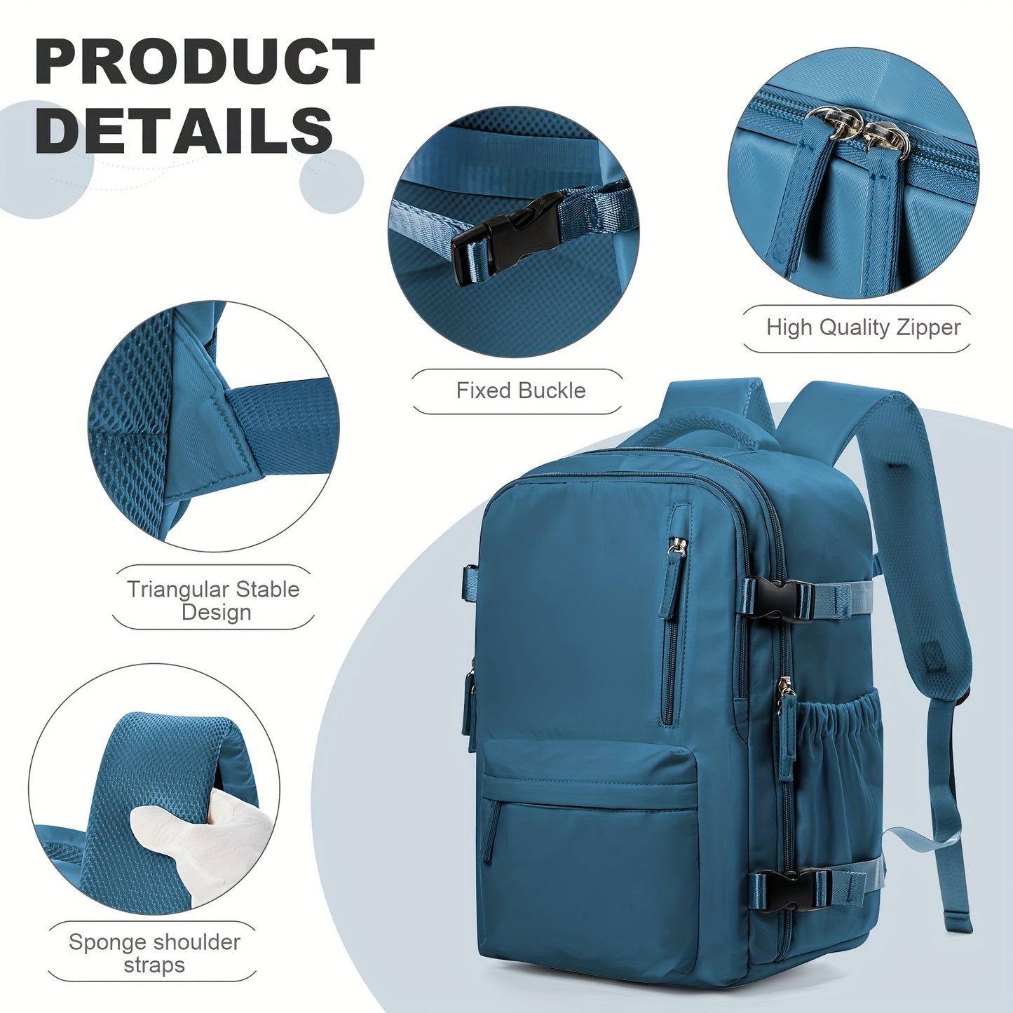 Sac à Dos Cabine Ryanair 40×28×17 – Bagage Main Compatible Avion