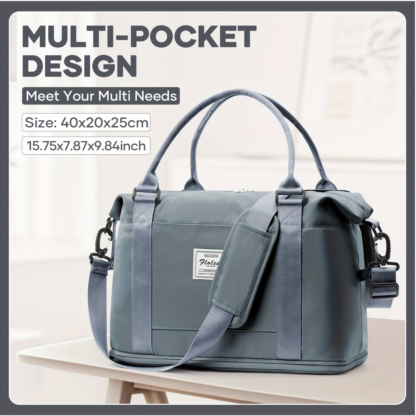 Sac de Voyage Extensible 40×30×20 cm – Bagage Cabine Compatible Avion